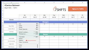 Every retail store, hotel, gp's surgery and cafe does their rotas. How To Make A Restaurant Work Schedule With Free Excel Template 7shifts