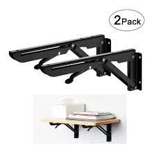 Orzbuy Sturdy Folding Shelf Brackets Heavy Duty Metal Triangle Table Bench Folding Shelf Bracket 9 8 11 8 Inch 2 Pcs Folding Shelf Hinge Wall Mounted Max Load 132lb Black Lazada