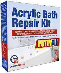 Buy bath repair kits products and get the best deals at the lowest prices on ebay! Acrylic Bath Repair Kit For Baths Shower Rapid Set With Epoxy Putty 1 W28 European White Complete With Application Tools Amazon De Diy Tools