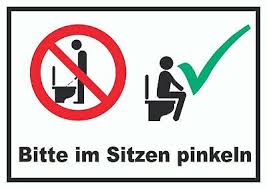 Die dateien gibt es zum gratis download. Bitte Im Sitzen Pinkeln Schild Eur 6 99 Picclick De