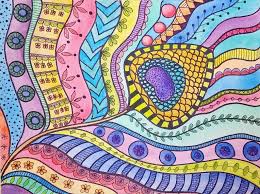 Zentangle Peacock Feather Watercolor Live Summer Art Camp For Kids Day 3 Art Lessons Painting Patterns Pattern Art