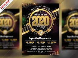 Freebies included psd graphics, business cards. 2021 New Year Party Free Flyer Psd Template Stockpsd Net