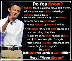 11 Interesting Facts About China S Richest Man Jack Ma Co Founder Of Alibaba Motivatinal Quotes Study Motivation Quotes Entrepreneurship Quotes