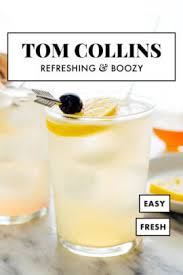 2 large tea bags for iced tea, 1/2 cup boiling water, 8 fresh mint sprigs, 4 cups lemonade made from frozen concentrate, 1/2 cup vodka, ice cubes, 8 lemon slices. Best Tom Collins Recipe Cookie And Kate