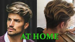 The fade at the sides includes geometric patterns that complement the shaped beard. Blonde Highlights On Black Hair At Home Men Hair Colour Transformation 2019 Youtube