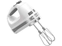 This hand mixer comes standard with 2 turbo beater™ ii accessories, 2 dough hooks, a pro whisk, blending rod and storage bag to. Kitchenaid Khm7210wh 7 Speed Hand Mixer White Newegg Com