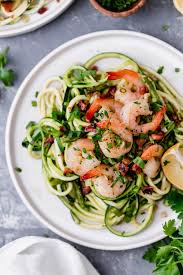 Set a perfect temperature inside the oven before putting the zucchini noodles inside. Zucchini Pasta Carbonara With Shrimp The Real Food Dietitians