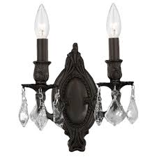 Crystal Sconces Lighting The Home Depot