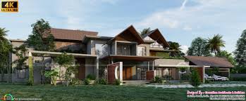 There are so many beautiful houses decorated in tropical style, that will catch your eye. 6 Bedroom Super Luxury Tropical Home Design Kerala Home Design And Floor Plans 8000 Houses