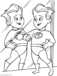The incredibles coloring pages with wallpapers high resolution. Dash In Front Of The Mirror Coloring Page Coloringall