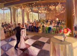 Barn Style Virginia Wedding Painted Completely Live At The Wedding Reception Oil On Canvas Event Painting Unique Wedding Idea Wedding Entertainme Novios Arte