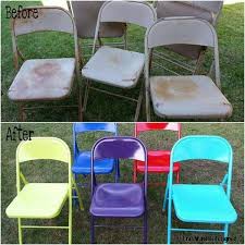 Top 19 Most Genius Ideas For Home Makeover With Spray Paint That You Must See Vintage Metal Chairs Metal Folding Chairs Diy Spray Paint