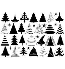 Black And White Christmas Tree Doodle Set Of Different Christmas Trees Vector Image On Vectorstock Christmas Tree Drawing Christmas Drawing Different Christmas Trees