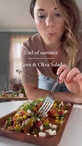 Okra Corn Tomato and Noodles