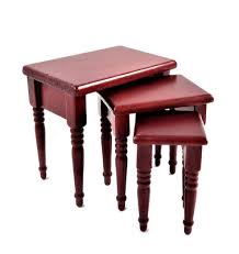 The oval tabletop is made from solid reclaimed wood in a natural finish. Melody Jane Dollhouse Oval Mahogany Coffee Table Miniature Victorian Living Room Furniture Dolls Accessories Toys Games Urbytus Com