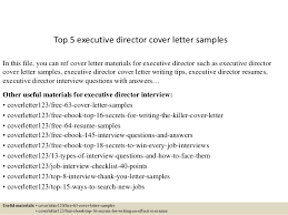 Cover letters should be around three paragraphs long and include specific examples from your past experience that make you qualified for the position. Top 5 Executive Director Cover Letter Samples