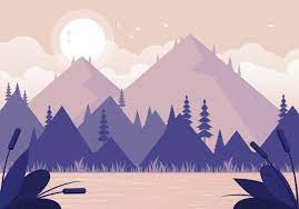 Vector Nature Landscape Illustration Landscape Illustration Nature Illustration Nature Vector