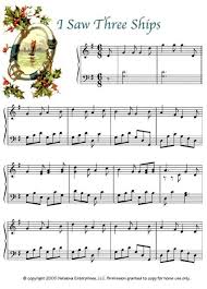 I Saw Three Ships Free Easy Piano Sheet Music Christmas Piano Music Sheet Music Piano Sheet Music