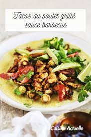 Tacos Au Poulet Grille Sauce Barbecue Recettes Recette En 2021 Recette Poulet Alimentation