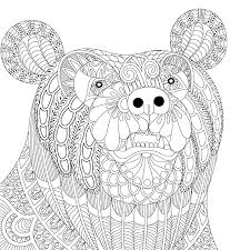 Check spelling or type a new query. Vector Zentangle Bear Head For Adult Anti Stress Coloring Pages Book Animal Face For Art Therapy Mascot Tribal Tattoo Art Greeting Card Hand Drawn Patterned Illustration Royalty Free Cliparts Vectors And Stock