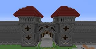 This tutorial is for a working minecraft medieval castle gate. Obscenely Large Castle Gate Wall Gate Minecraft Map