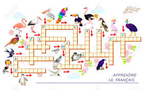 Word search puzzles can be. Crossword Puzzle Game With Different Birds Learn French Educational Page For Children To Study French Language And Words Printable Worksheet For Kids Textbook Back To School Vector Cartoon Image Royalty Free Cliparts