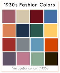 1930s Fashion Colors Fabric 1930s Fashion Fashion Colours Vintage Outfits
