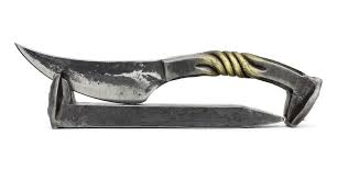 Rams head railroad spike knife. Hand Forged Railroad Spike Knives From North Carolina