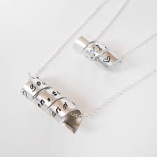 Personalised Hidden Message Necklace Aluminium Secret Message Etsy Message Necklace Metal Stamped Jewelry Custom Stamped Necklace