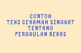 Contoh pidato bahasa inggris hari sumpah pemuda. Contoh Teks Ceramah Singkat Tentang Pergaulan Bebas Halaman All Kompas Com