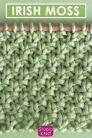 Cast on an even number of stitches. How To Knit The Irish Moss Stitch Pattern With Studio Knit Video Video Moss Stitch Pattern Irish Moss Stitch Moss Stitch