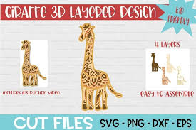 Download Giraffe Mandala 3d Layered Svg Design