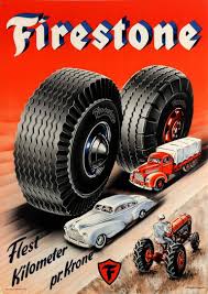 aage lippert original vintage advertising poster firestone tires most kilometers per krone vintage advertising posters vintage advertisements firestone tires