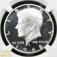 1968-S PROOF Kennedy Half Dollar NGC PF68 ULTRA CAMEO GEM High Grade Coin  JFK