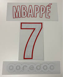 Trikot frankreich wm 2018 kinder vier minuten. Original Paris Saint Germain Trikot Flock 20cm Mbappe 7 Sportiger De