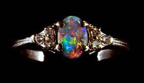 Black Opal Engagement Ring Choose Your Own Solid Black Black Opal Engagement Ring Engagement Rings Opal Black Opal Ring