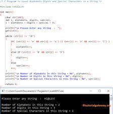 As you can observe in the above screenshot of output that we have entered 5 strings . C Program To Count Alphabets Digits And Special Characters In A String
