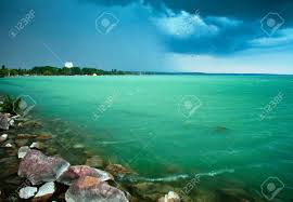 Plattensee Bei Sturmischem Wetter Ungarn Lizenzfreie Fotos Bilder Und Stock Fotografie Image 82098509