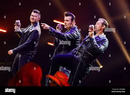 Offenburg, Germany. 20th Nov, 2020. The band The Baseballs performs during  a TV recording. The Bayerische Rundfunk (BR), the Swiss Radio and  Television (SRF) and the Austrian Broadcasting Corporation (ORF) have  recorded