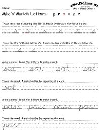 Confident with the formation of letters and practice cursive writing. Cursive Writing