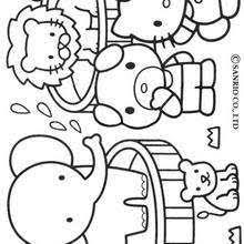 Desenhos Para Colorir De Desenho Da Hello Kitty No Jardim Zoologico Para Colorir Pt Hellokids Com