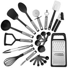 Maybe you would like to learn more about one of these? Lux Decor Kitchen Utensils Set 23 Pieces Nylon And Stainless Steel Kitchen Utensils Non Stick And Heat Resistant Cooking Utensils Set Useful Kitchen Tools And Gadgets Buy Online In Antigua And Barbuda At
