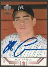 2002 Upper Deck Prospect Premieres #58 Matt Carson IP autograph signed card 