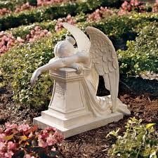 Garden Memorial Rock Grieving Angel Xl 24 Garden Decor Cemetery Grave Statue Outdoor Garden Statues Garden Statues Angel Statues