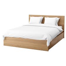 Single, double & king size wooden double bed frames. Malm Oak Veneer Luroy Bed Frame High W 2 Storage Boxes Standard Double Ikea