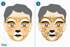 Das komplette gesicht gelb grundieren. Kinderschminken Anleitung Vorlagen Zum Ausdrucken Von Hexe Co Talu De