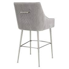 Take this one, for example. Beatrix Pleated Counter Stool Light Grey High Fashion Home