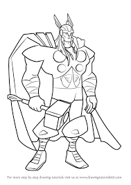 Learn How To Draw Thor From The Avengers Earth S Mightiest Drawings Marvel Drawings Avengers Earth S Mightiest Heroes