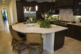 35 Captivating Kitchens With Dining Tables Pictures Curved Kitchen Island Round Kitchen Island Curved Kitchen