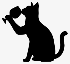 Download Cat Drinking Wine Opposite Cat With A Drink Clipart Hd Png Download Kindpng